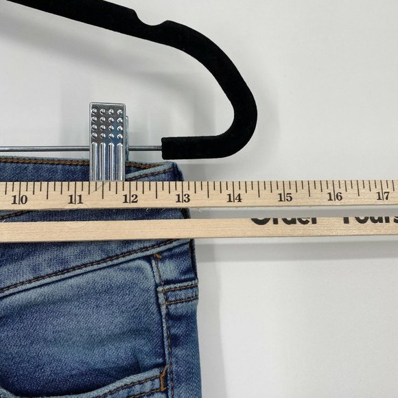 American Eagle Hi-Rise Jegging Jeans Womens Size 2 Stretch Distressed Denim Blue - Picture 9 of 12